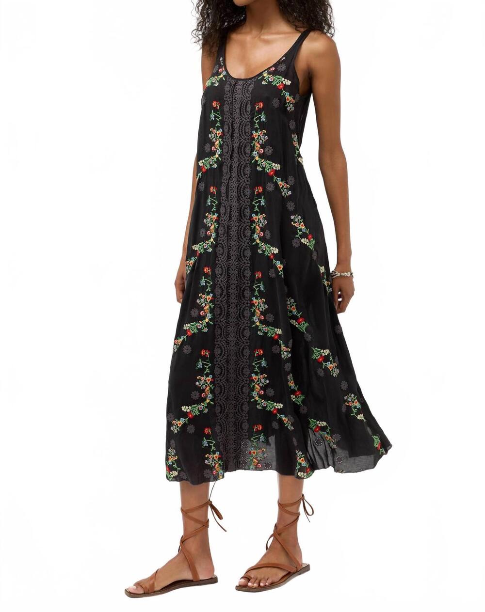 NEW JOHNNY WAS mia slip dress in black